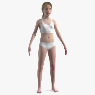 Kid Girl Fur 3D