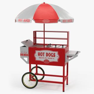 3D model Hot Dog Vending Cart