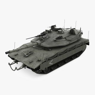 3D Israeli Tank Merkava 5 Olive model