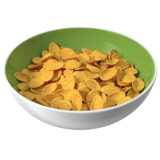 3D Dry Cereal Corn Flakes on a Plate model