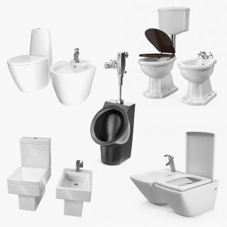 3D Toilets and Bidets Collection 2