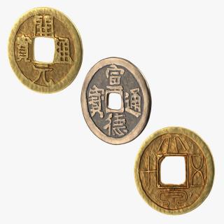 3D model Ancient China Coins Collection