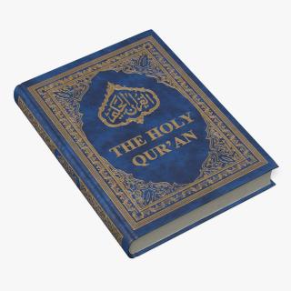 Holy Quran Blue Closed 3D