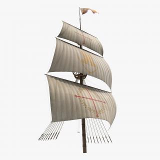 Sailing Ship Main Mast 3D