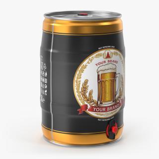 Generic Beer Keg with Tap Mockup 3D