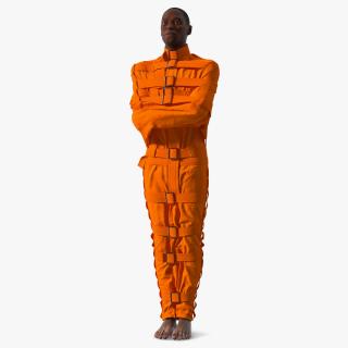 African American Male Figure in Straitjacket 3D model