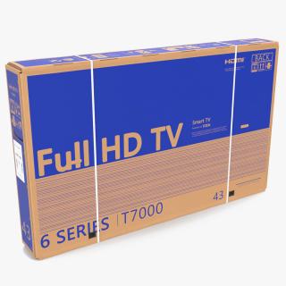 43 Inch Cardboard Television Box 3D