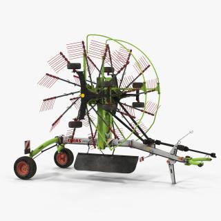 3D Used Twin Rotor Hay Rake Claas Liner 2700 Parked model