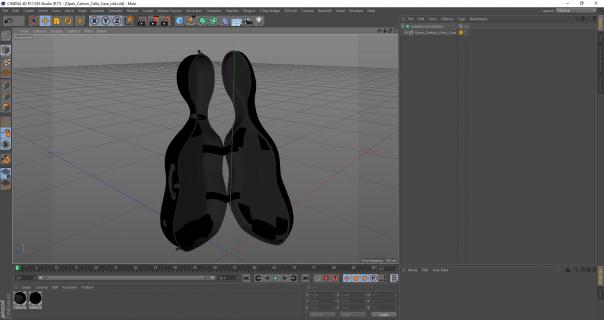 Open Carbon Cello Case 3D