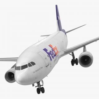 Airbus A310 300F Cargo Aircraft FedEx Express Rigged 3D