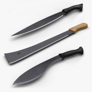 Machete Knifes Collection 2 3D