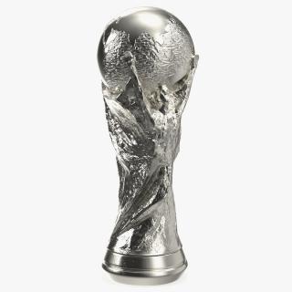 3D Silver Football Cup Trophy 2 model