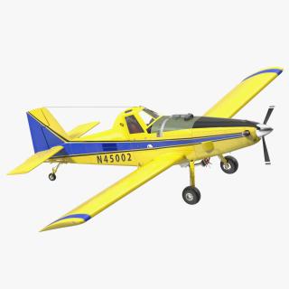 3D Air Tractor AT 502B Agricultural Aircraft Yellow model