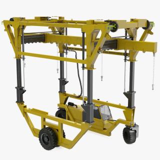 Heavy Duty Straddle Carrier Rigged 3D model