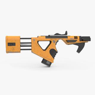 Sci-Fi Gun Used Yellow 3D