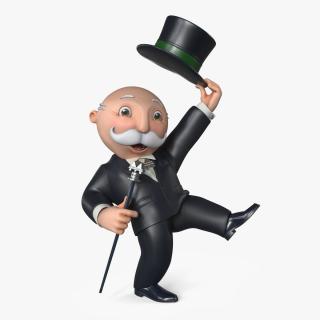 Mr Monopoly Hello Pose 3D