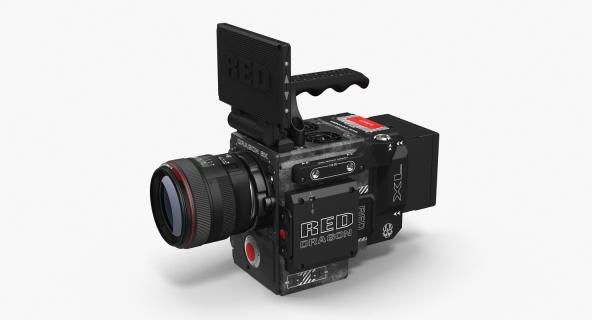 3D Movie Camera Red Weapon Dragon 6k model