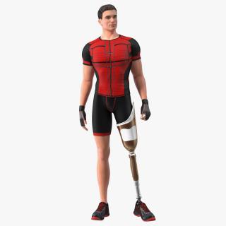 3D model Man with Prosthetic Leg Rigged