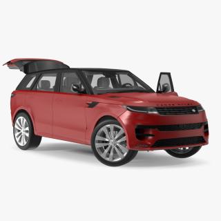 3D Range Rover Sport 2023 Red Rigged model