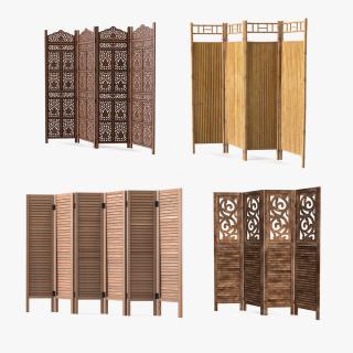 Folding Room Dividers Collection 2 3D model