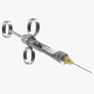 Dental Syringe with Lidocaine Carpule 3D