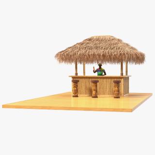 3D Barman at Tiki Bar model