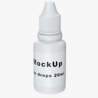 3D model Eye Dropper Bottle 20ml Mockup