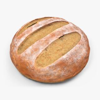 Round Loaf of Bread 3D model