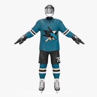 3D model Hockey Uniform San Jose Sharks