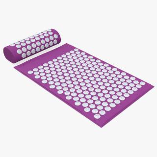 3D Acupressure Mat and Pillow Purple model