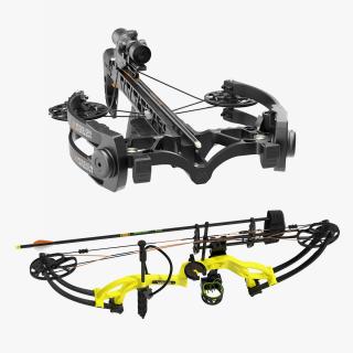 3D Sport Crossbow and Bow Collection model