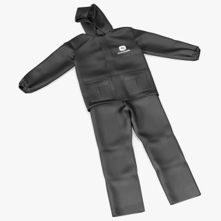 3D John Deere Safety Rain Suit Black model