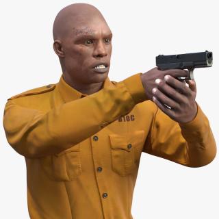 Criminal Aiming with Gun 3D model