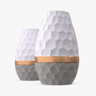 Modern Fashion Hexagon Vases Set 3D