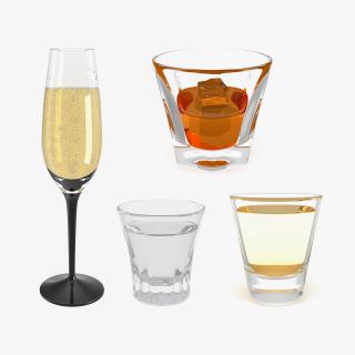 Alcoholic Beverages Collection 3 3D