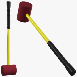 Vintage High Striker Game Mallet 3D