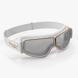 White Pilot Goggles 3D model