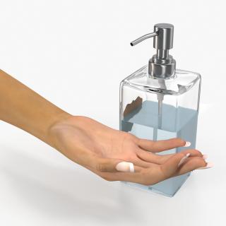 3D Lotion Dispenser with Female Hand model