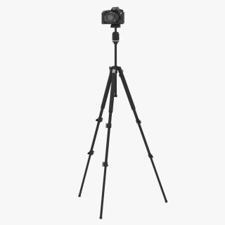 Canon Camera EOS 5D on Tripod 3D model