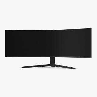 Ultrawide Curved Gaming Monitor OFF Rigged 3D