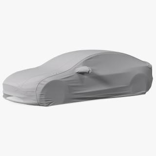 3D model Sedan Car Cover Grey