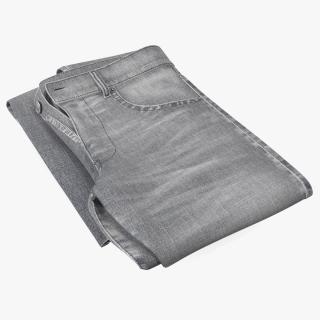 Folded Diesel Mens Jeans Gray 3D model