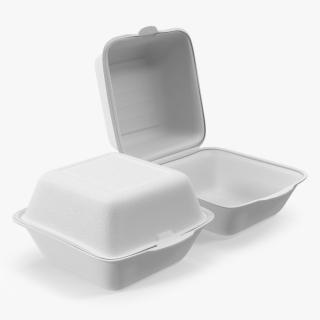 Food Box Square Set 3D model