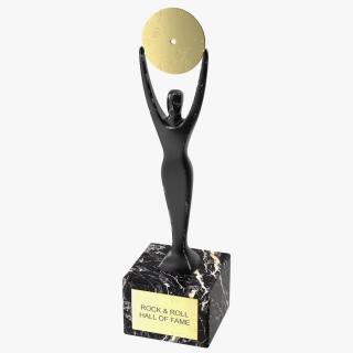 3D model Rock and Roll Hall of Fame Trophy Shabby