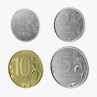 Russian Ruble Coins Collection 2 3D