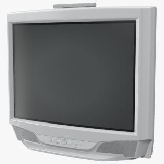 3D Vintage 00s CRT TV with IR Control Off model