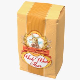 3D Wheat Flour Package 2lb model