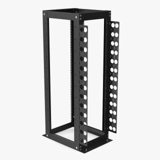 Open Frame Server Rack 36U Empty 3D