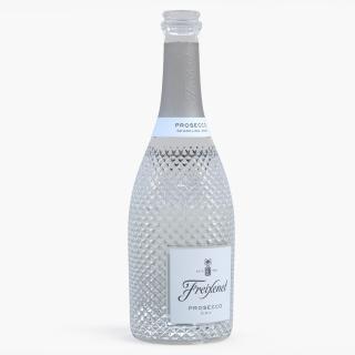 Opened Freixenet Prosecco Sparkling Wine Bottle 3D