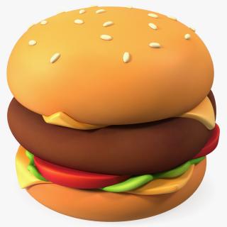 Cartoon Burger 3D model